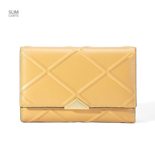 Portefeuille chic pour homme et femme, design géométrique