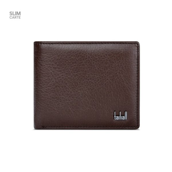 Cuir véritable, portefeuille élégant pour homme