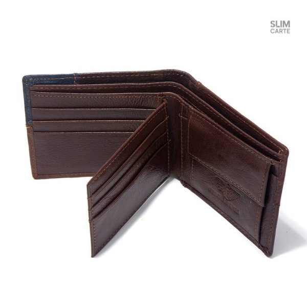 Portefeuille en cuir authentique, pratique et chic