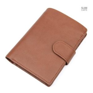 Portefeuille classique en cuir avec protection RFID intégrée