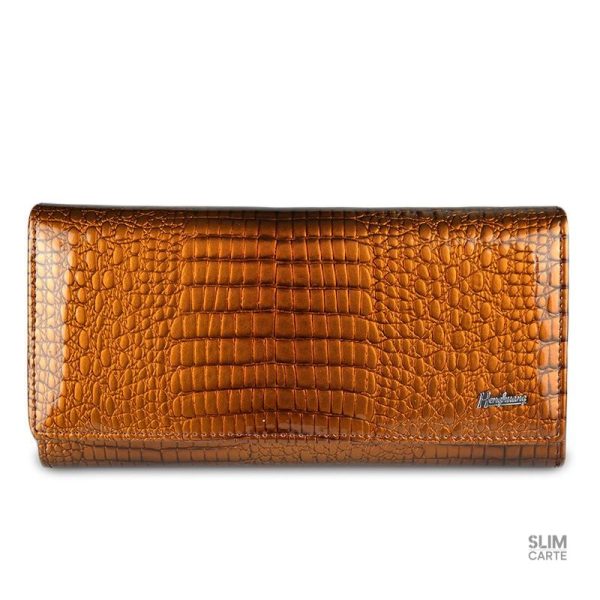 Luxueux portefeuille crocodile en cuir