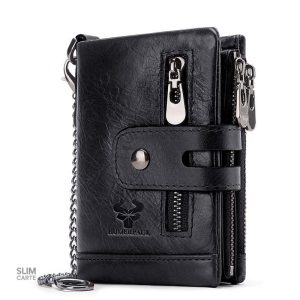 Portefeuille élégant en cuir avec protection RFID