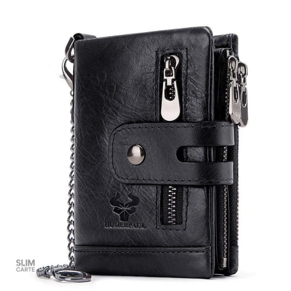 Portefeuille élégant en cuir avec protection RFID