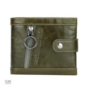 Cuir véritable, portefeuille court RFID pour hommes