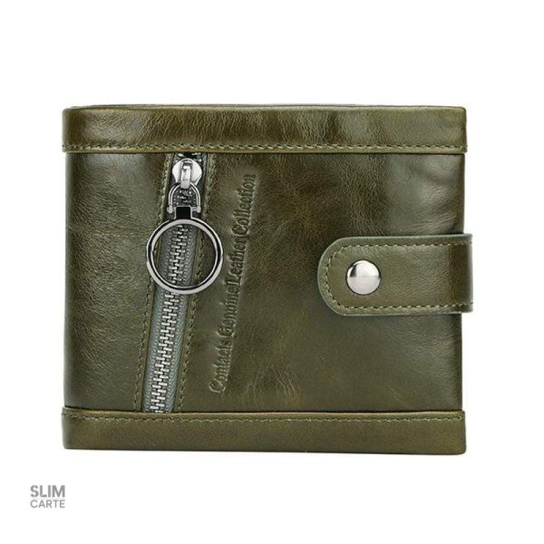 Cuir véritable, portefeuille court RFID pour hommes