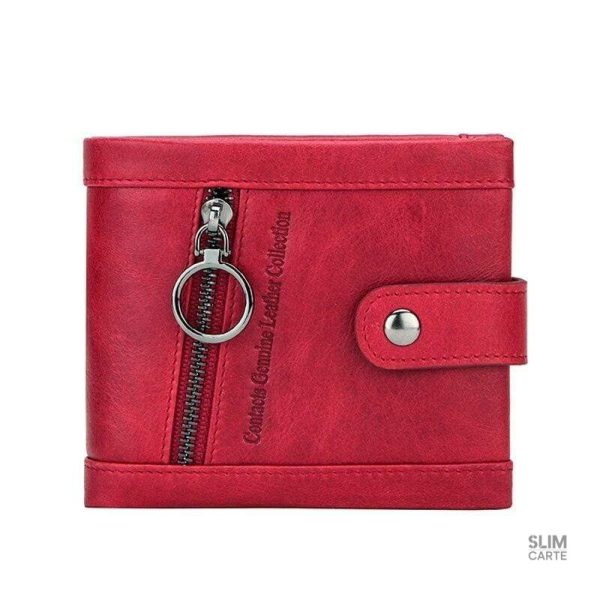 Portefeuille compact RFID en cuir haut de gamme