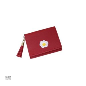 Modèle de portefeuille court au motif floral