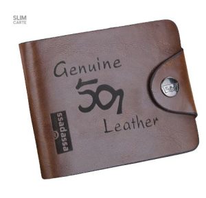 Portefeuille intemporel à gravure, style sophistiqué