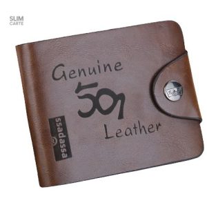 Portefeuille intemporel à gravure, style sophistiqué