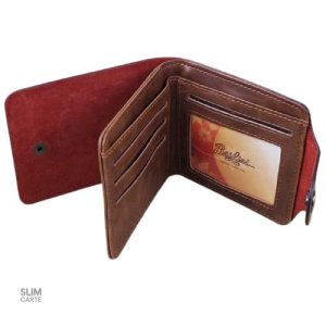 Accessoire de mode pratique, portefeuille gravé unisexe