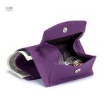 Portefeuille RFID en cuir, finition raffinée et colorée