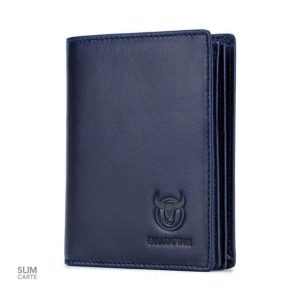 Portefeuille chic en cuir, style rétro sophistiqué