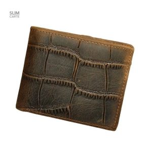 Portefeuille en cuir crocodile - Le Classique™