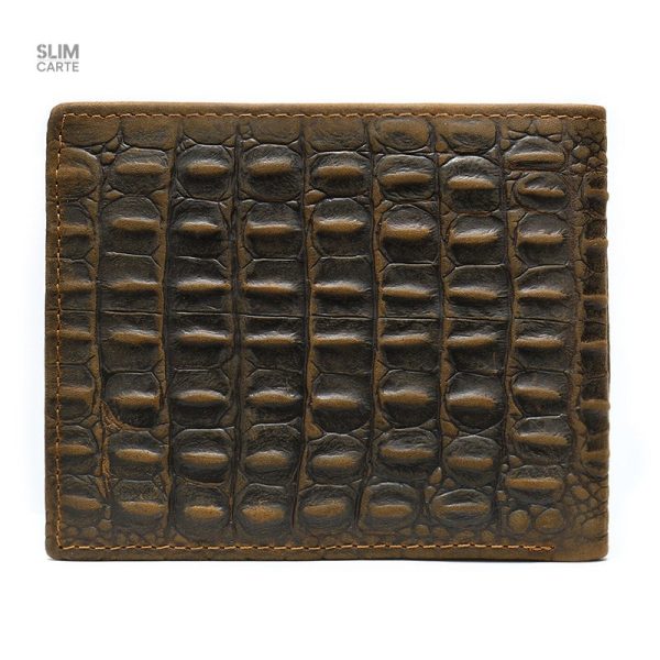 Accessoire en cuir avec texture crocodile