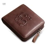 Portefeuille en cuir gravé dragon Le Classique™