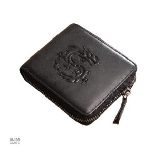 Design classique en cuir avec gravure dragon unique