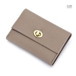 Portefeuille chic en cuir grainé