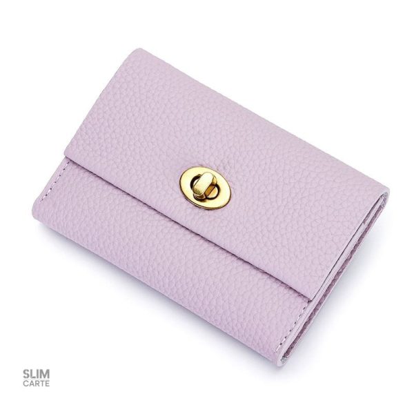 Portefeuille compact en cuir authentique