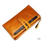 Portefeuille long en cuir, espace de rangement optimisé