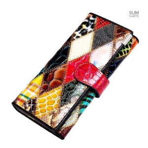 Accessoire en cuir patchwork pour hommes et femmes