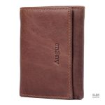 Portefeuille en cuir lisse rétro RFID - Le Classique