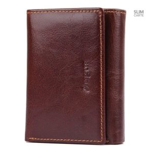 Cuir lisse de qualité pour portefeuille élégant et pratique