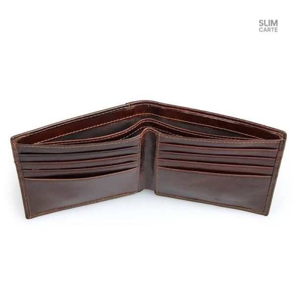 Design élégant de portefeuille anti-piratage en cuir