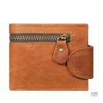 Accessoire intemporel en cuir avec zip