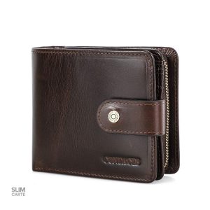 Portefeuille cuir lisse RFID - L’Absolu™