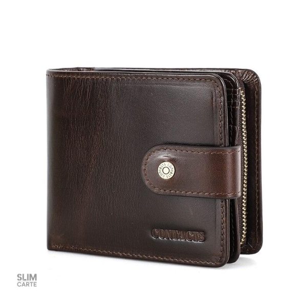 Portefeuille cuir lisse RFID - L’Absolu™