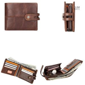 Portefeuille L’Héritage™ en cuir véritable, style rétro