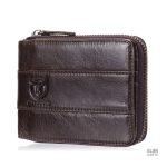 Accessoire en cuir zippé, design classique et élégant