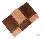 Portefeuille audacieux en liège à motifs graphiques