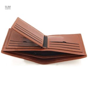 Élégant portefeuille en simili cuir pour homme, style intemporel