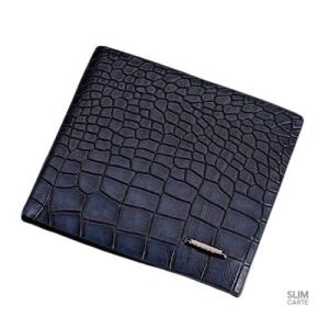 Portefeuille en simili-crocodile, style sophistiqué