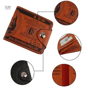 Design original de portefeuille avec impression de billets