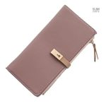 Portefeuille homme et femme élégant en couleur unie