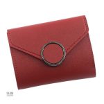 Portefeuille court unisexe en simili cuir