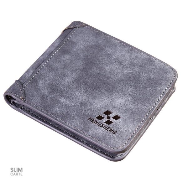 Portefeuille unisexe en simili cuir tendance