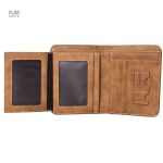 Portefeuille compact en simili cuir, idéal rangement