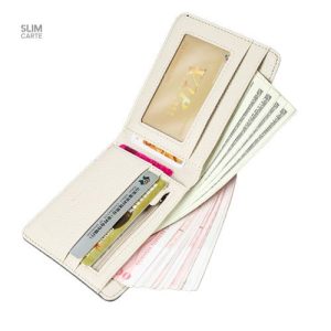 Portefeuille polyvalent en tissu doux et raffiné