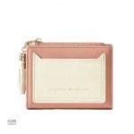 Portefeuille compact bicolore pour femme