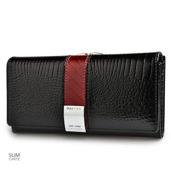 Accessoire en cuir de luxe - portefeuille crocodile