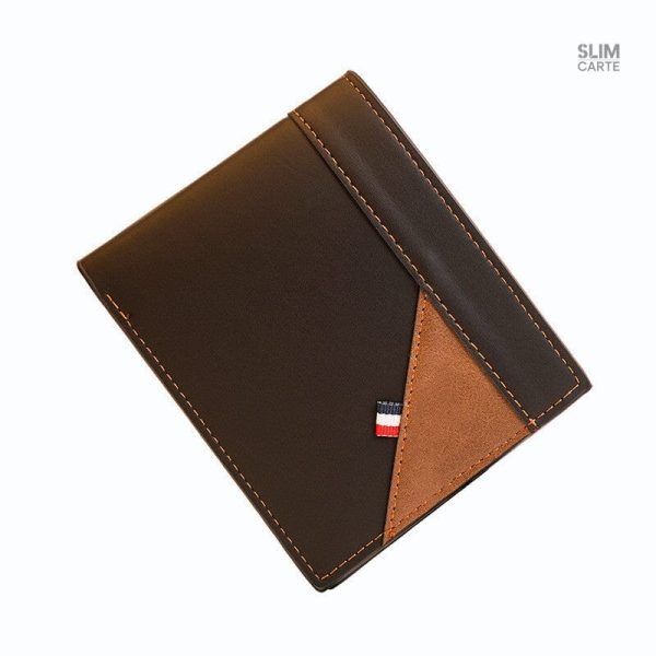 Portefeuille cuir PU court style vintage