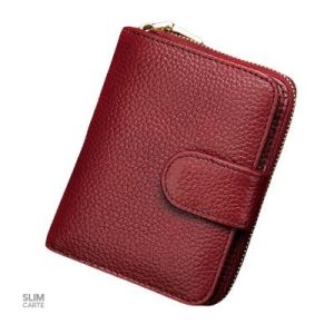 Portefeuille classique en cuir avec finitions soignées