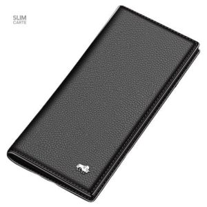 Portefeuille long en cuir Bison Denim - L'Absolu™