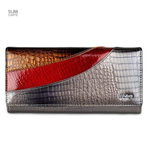 Portefeuille crocodile design élégant