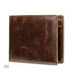 Cuir ancien, portefeuille au style raffiné et authentique