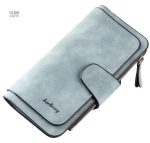 Portefeuille zippé, design long et coloré