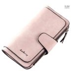 Portefeuille tendance zippé en différents coloris